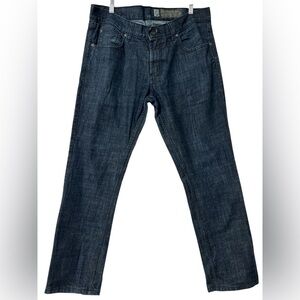 Vintage Marc Ecko Jeans Mens 36x32 Slim Fit Cut & Sew Dark Wash Blue Denim